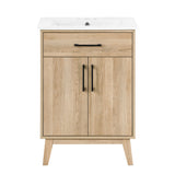 Calway 24 in Bathroom Vanity Kit - White Oak