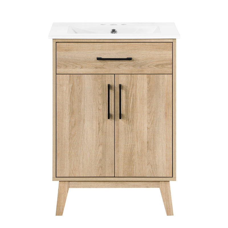 Calway 24 in Bathroom Vanity Kit - White Oak