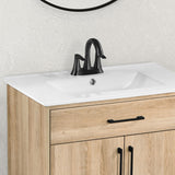 Calway 30 in Bathroom Vanity Kit - White Oak