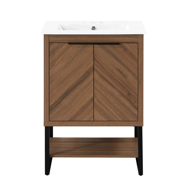 Contessa 24 in Bathroom Vanity - Spiced Walnut