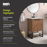 Contessa 24 in Bathroom Vanity - Spiced Walnut