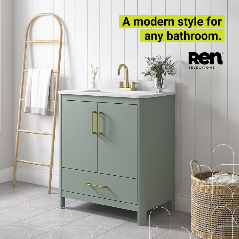 Dario 30 in Bathroom Vanity - Sage Green