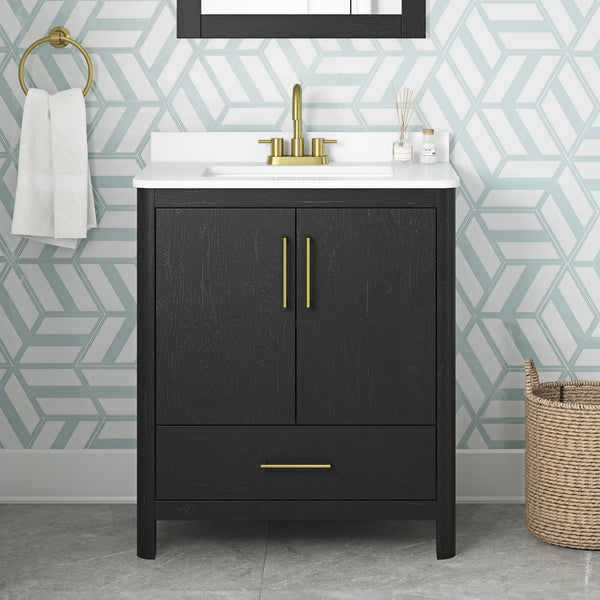 Dario 30 in Bathroom Vanity - Ebony Wood