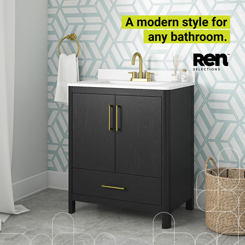 Dario 30 in Bathroom Vanity - Ebony Wood