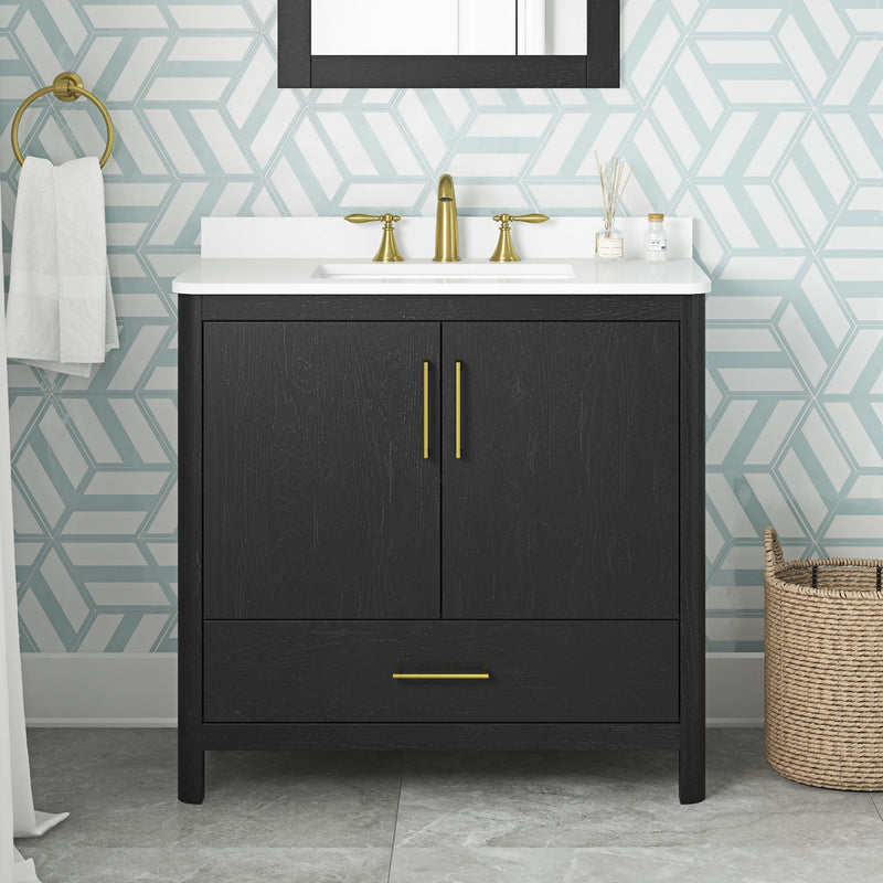 Dario 36 in Bathroom Vanity - Ebony Wood