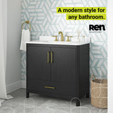 Dario 36 in Bathroom Vanity - Ebony Wood