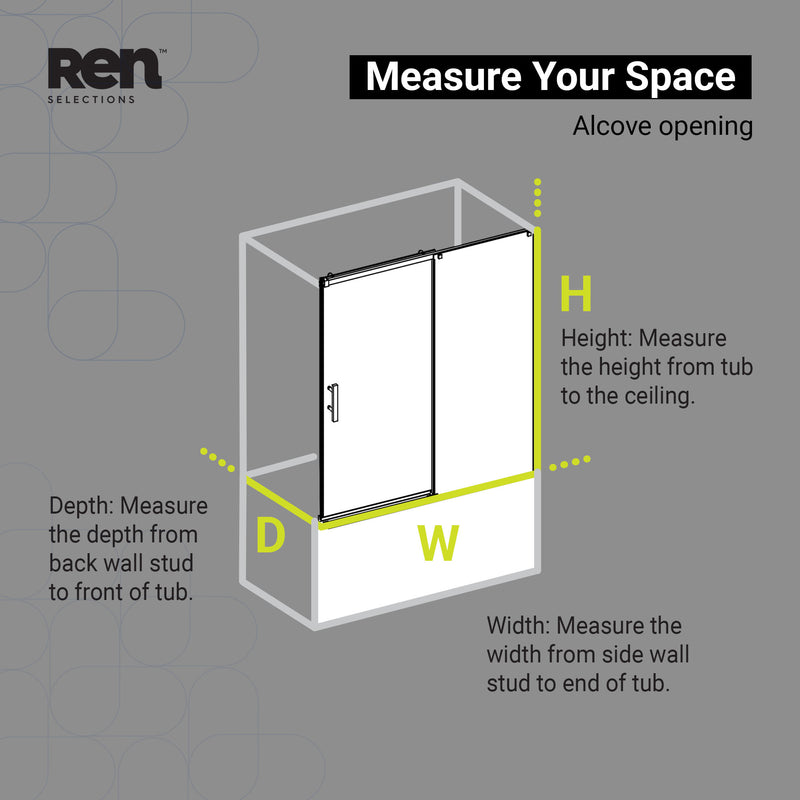 Lola 60 in Sliding Bathtub Door